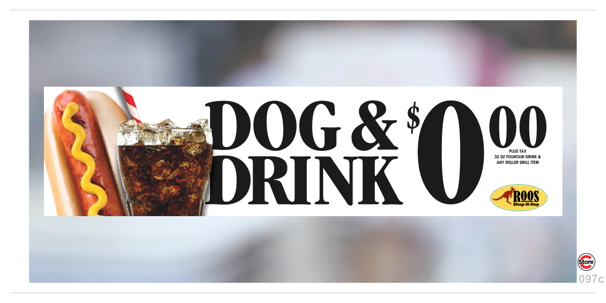 Dog and Drink Pump Window Cling