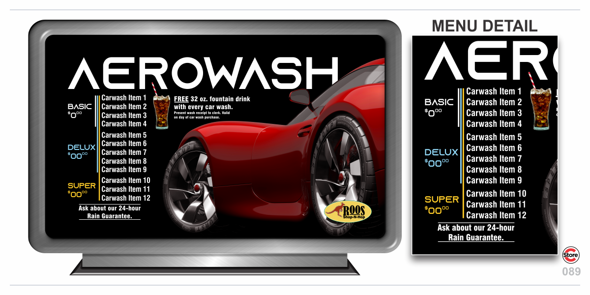 Pinstripes Car Wash Pump Topper